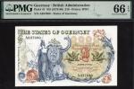 States of Guernsey, £10, ND (1975-80), serial number A037680 (Pick 47, TBB B152a), in PMG holder 66 