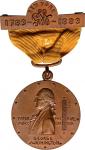 1889 Washington Inaugural Centennial, Committee of the Celebration Badge. By Augustus Saint-Gaudens 