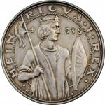KARL GOETZ MEDALS. Germany. 1000th Anniversary of the Death of Henry the Fowler, Duke of Saxony Silv