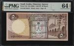 SAUDI ARABIA. Saudi Arabian Monetary Agency. 50 Riyals, ND (1968). P-14b. PMG Choice Uncirculated 64