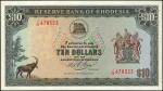 RHODESIA. Reserve Bank of Rhodesia. 10 Dollars, 1975. P-33i. Uncirculated.