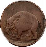 Undated (ca. 1694) London Elephant Token. Hodder 1-C, W-12020. Rarity-7+. GOD PRESERVE LONDON. Diago