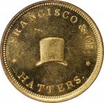 Tennessee--Memphis. Undated (1850s) Francisco & Co. Miller-Tenn 12. Brass. Reeded Edge. MS-65 (NGC).