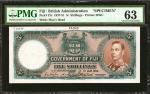FIJI. Government of Fiji. 5 Shillings, 1.7.1950. P-37s. Specimen. PMG Choice Uncirculated 63.