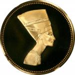 1983-FM年埃及100镑金币。富兰克林铸币厂。EGYPT. 100 Pounds, 1983-FM. Pennsylvania (Franklin) Mint. NGC PROOF-68 Ultr