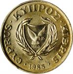 CYPRUS. 10 Cents, 1985. PCGS SPECIMEN-65 Gold Shield.