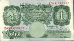 Bank of England, group of £1 Britannia banknotes, including K.O. Peppiatt, £1 Emergency Issue (3), N