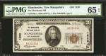 Manchester, New Hampshire. $20 1929 Ty. 1. Fr. 1802-1. The City NB. Charter #1520. PMG Gem Uncircula