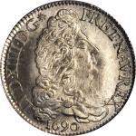 FRANCE. 1/2 Ecu, 1690-A. Louis XIV (1643-1715). PCGS MS-64+ Gold Shield.