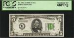 Fr. 1952a-H. 1928B $5 Federal Reserve Note. St. Louis. PCGS Currency Superb Gem New 68 PPQ.