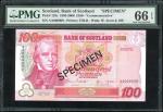 1997年苏格兰银行100镑样钞，PMG66EPQ