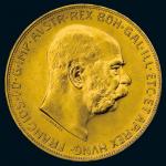 1915年奥地利100元金币一枚，重量：33.9克，完全未使用品