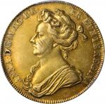GREAT BRITAIN. Gold Coronation Medal, 1702. Anne (1701-14). PCGS AU-53 Secure Holder.