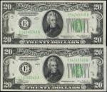Lot of (2). Fr. 2054a-E & 2055-E. 1934-34A $20  Federal Reserve Notes. Richmond. Choice Uncirculated