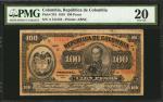 COLOMBIA. Republica de Colombia. 100 Pesos, 1910. P-318. PMG Very Fine 20.