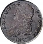 1827 Capped Bust Half Dollar. O-125. Rarity-3. Square Base 2. MS-62 (PCGS).