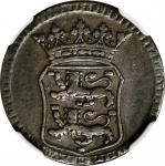 1729-94年荷兰东印度西弗里斯兰1Duit。错版。 NETHERLANDS EAST INDIES. Dutch East India Company. West Friesland. Mint 