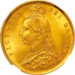 Great Britain. NGC MS65. UNC＋. 1/2Sovereign. Gold. Victoria Jubilee Head Gold 1/2 Sovereign