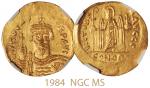 公元602-610年东罗马拜占庭帝国皇帝福卡斯像金币/NGCMS
