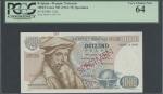 Nationale Bank van Belgie, specimen 1,000 francs, ND (1961-75), serial number 0000 A 000, specimen n