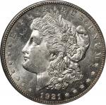 1921-D Morgan Silver Dollar. MS-64 PL (NGC).