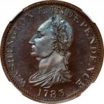 1783 (ca. 1860) Washington Draped Bust Copper. Restrike. Musante GW-107, Baker-3E, Vlack 14-J, W-103