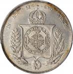 BRAZIL. 1000 Reis, 1860. Rio de Janeiro Mint. Pedro II. PCGS MS-63 Gold Shield.