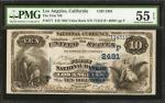 Los Angeles, California. $10 1882 Value Back. Fr. 577. The First NB. Charter #2491. PMG About Uncirc