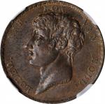 1808年荷兰铜20荷兰盾样币。乌得勒支铸币厂。NETHERLANDS. Kingdom of Holland. Copper 20 Gulden Pattern, 1808. Utrecht Min
