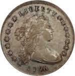 1796 Draped Bust Silver Dollar. BB-61, B-4. Rarity-3. Small Date, Large Letters. EF Details--Cleaned