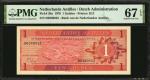 NETHERLANDS ANTILLES. Bank van de Nederlandse Antillen. 1 Gulden, 1970. P-20a. PMG Superb Gem Uncirc