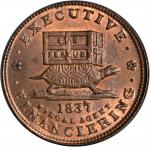 1837 Illustrious Predecessor. W-11-530a, HT-33, Low-19. Rarity-1. Copper. 28.5 mm. MS-63 RB.