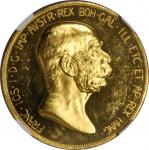AUSTRIA. 100 Corona, 1908. Kremnitz Mint. NGC PROOF-61.