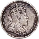 1904-B海峡殖民地1元银币一对，均中乾XF