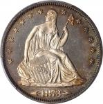 1873 Liberty Seated Half Dollar. Arrows. Proof-65 Cameo (PCGS). CAC.