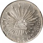 MEXICO. 8 Reales, 1892-Ga JS. Guadalajara Mint. NGC MS-63+.