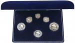 Malaysia 1992, Proof Coin Set of 6 (KN44) 1, 5, 10, 20, 50 Cents & RM1 (.925 Silver) light toned
