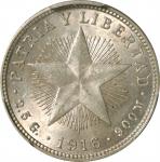 CUBA. 10 Centavos, 1916. Philadelphia Mint. PCGS MS-65.