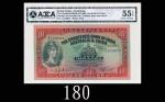 1941年印度新金山中国渣打银行拾员1941 The Chartered Bank of India, Australia & China $10 (Ma S12), s/n T/G1289577. 