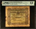1865年锡兰亚洲银行 10先令。CEYLON. Asiatic Banking Corporation. 10 Shillings, ND (1865). P-S106r. Remainder. P