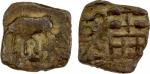 BHADRAVATI: Anonymous, ca. 2nd century BC, AE square unit (1.17g), Pieper-2466, elephant advancing r