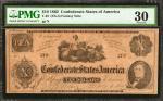 T-48. Confederate Currency. 1862 $10. PMG Very Fine 30. Fantasy Note.