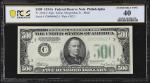 Fr. 2202-C. 1934A $500 Federal Reserve Mule Note. Philadelphia. PCGS Banknote Extremely Fine 40.