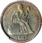 1887 Liberty Seated Dime. Proof-66 (PCGS). CAC.