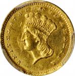1857-C Gold Dollar. AU Details--Cleaned (PCGS).