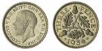 NGC PF66+ | George V (1910-1936), VIP Proof Threepence, 1934, by Bertram Mackennal and Kruger Gray, 