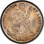 1887 Liberty Seated Dime. MS-67 (PCGS).
