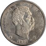 1883 Hawaii Dollar. Medcalf-Russell 2CS-5. AU-50 (PCGS).