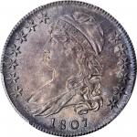 1807 Capped Bust Half Dollar. O-112. Rarity-1. Large Stars, 50/20. MS-62 (PCGS).