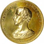 France--Consulate. MDCCCII (1802) Napoleon I Laudatory Medal. Gilt Copper. 58.5 mm. By J.G. Hancock,
